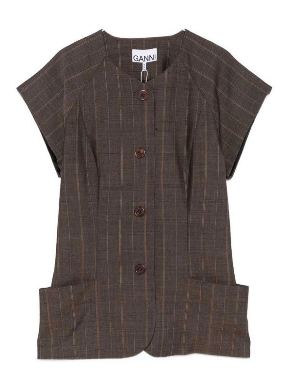 GANNI: blouses - Light Wool Blouse