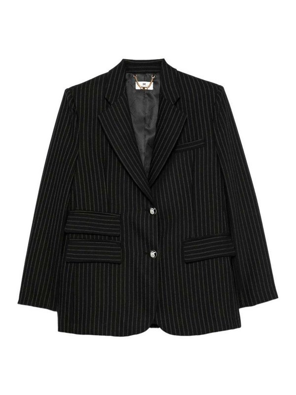 ELISABETTA FRANCHI: ブレザー - ブレザー - 黒