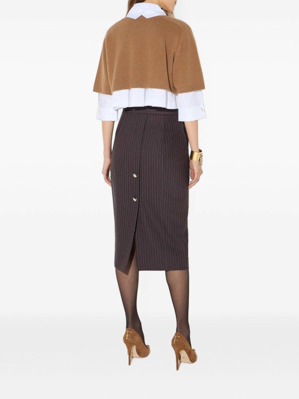 クルーネック - ブラウン shop online: ELISABETTA FRANCHI