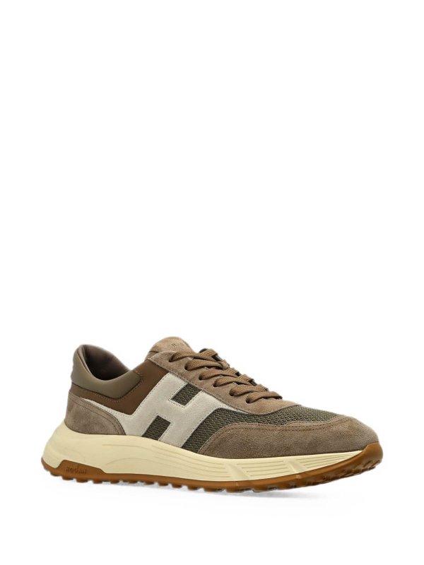 The Best Shops HOGAN: trainers - Brown Multilayer Suede Sneakers