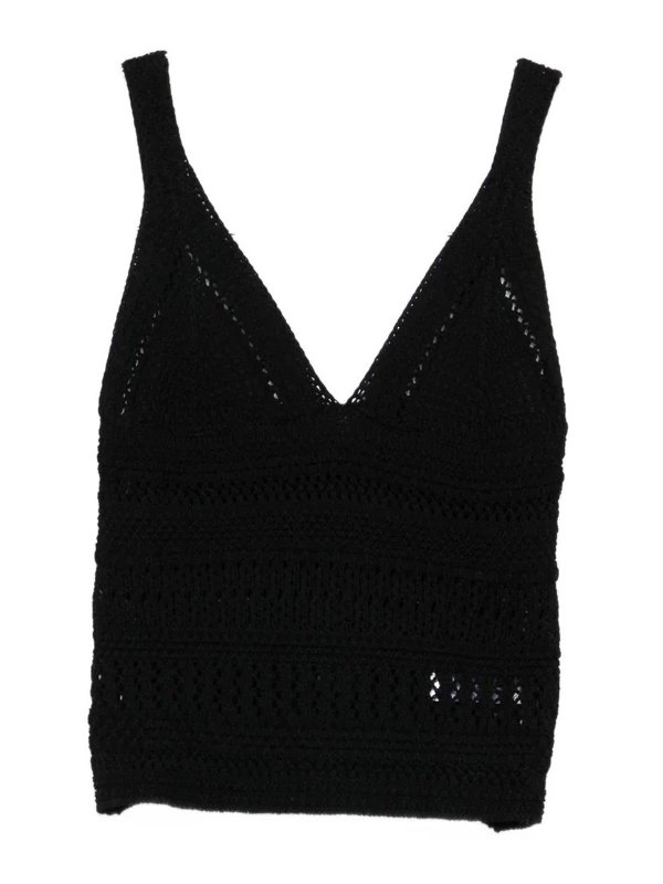 ALPHA STUDIO: Tops und Tank Tops - Top - Schwarz