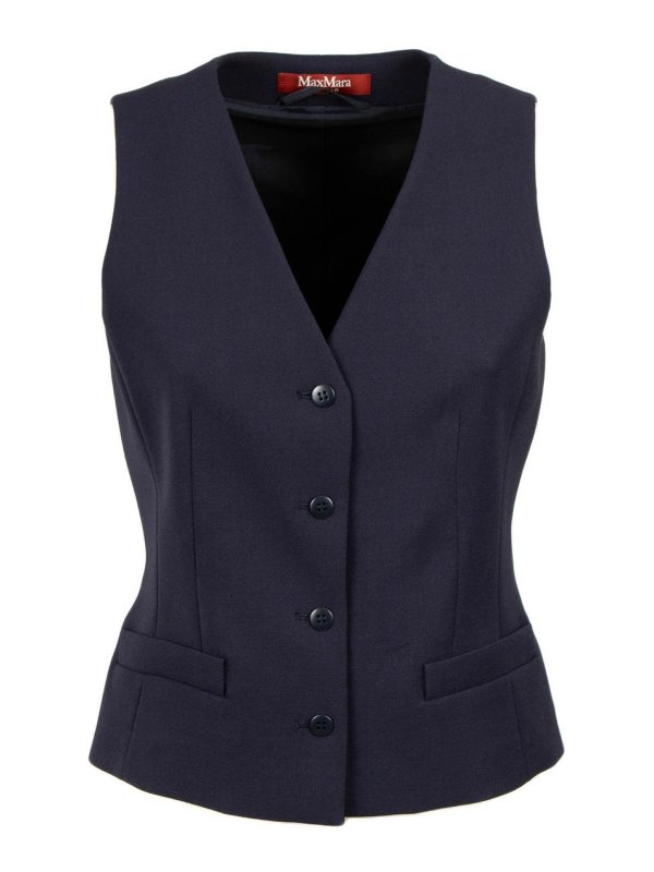 MAX MARA STUDIO: Westen - Weste - Blau