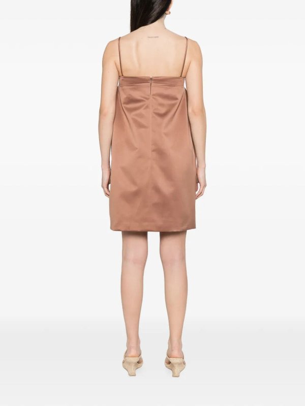 膝丈ドレス - ブラウン shop online: ROSANNA OCAMPO