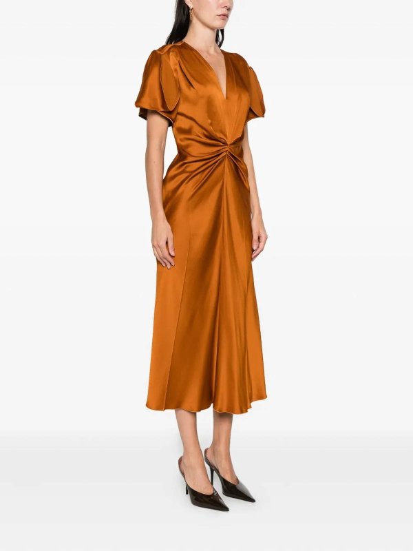 The Best Shops VICTORIA BECKHAM: ニーレングスドレス - 膝丈ドレス - 金