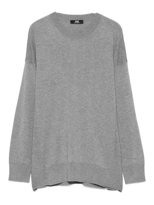 ALPHA STUDIO: Pull col rond - Pull Col Rond - Gris