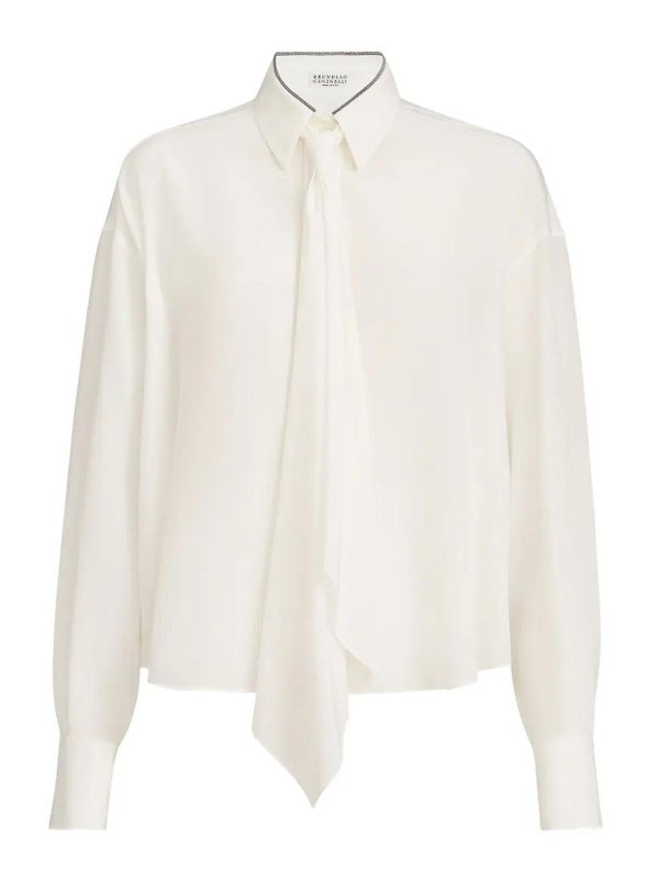BRUNELLO CUCINELLI: シャツ - シャツ - 白