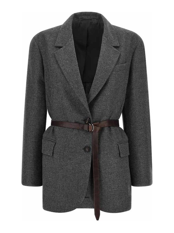 BRUNELLO CUCINELLI: blazers - One Breasted Jacket