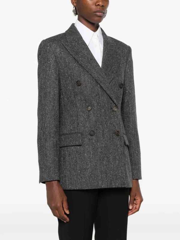 The Best Shops BRUNELLO CUCINELLI: Blazer - Blazer - Gris