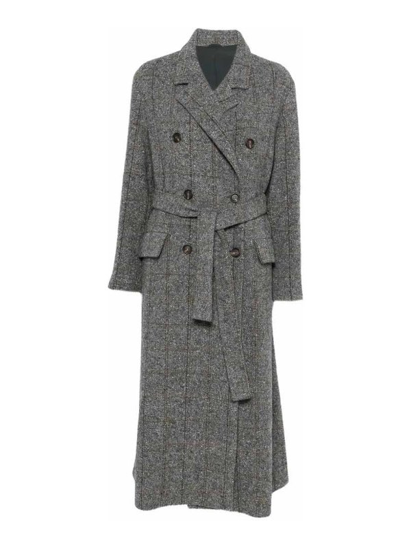 BRUNELLO CUCINELLI: knee length coats - Double Breasted Coat