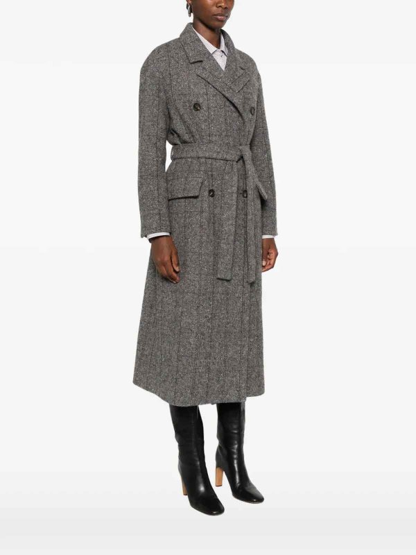 The Best Shops BRUNELLO CUCINELLI: knee length coats - Double Breasted Coat