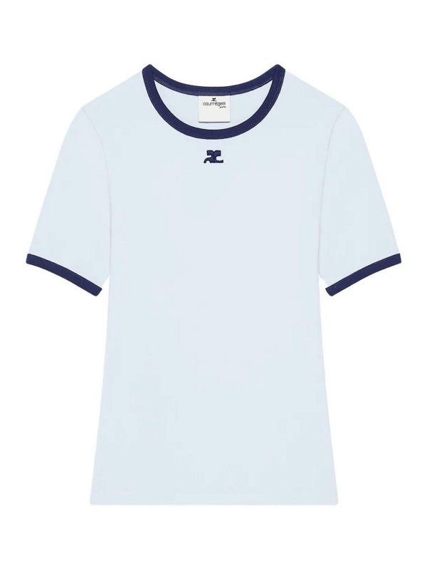 Courreges: t-shirts - Reedition Contrast Tee