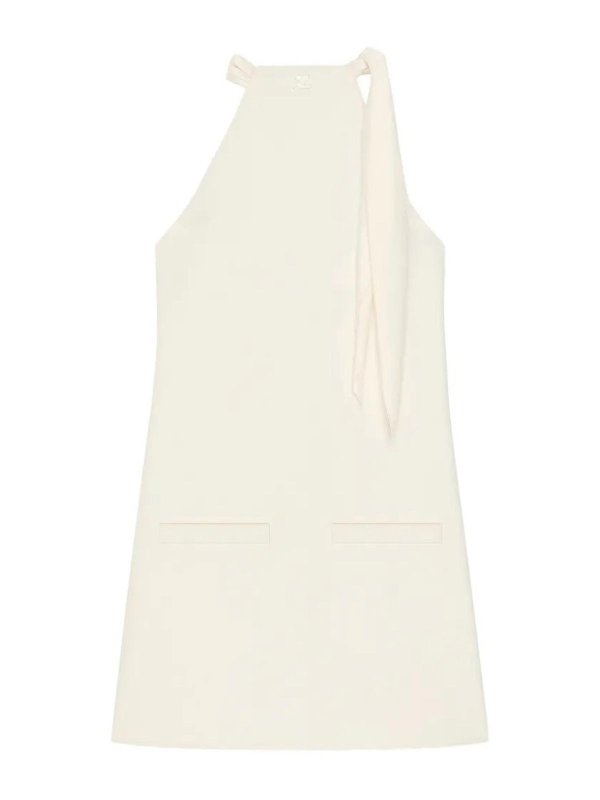 Courreges: ニーレングスドレス - 膝丈ドレス - 白