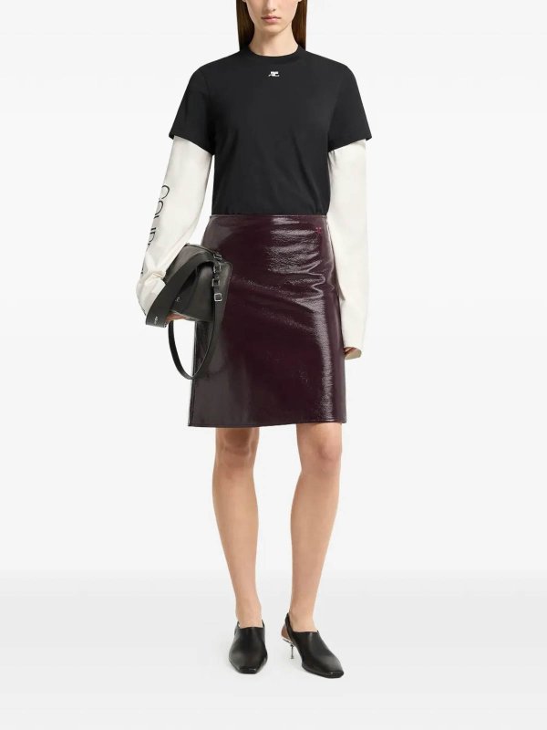 Courreges: Strickpullover mit Rundhalsausschnitt online - Rundhalspullover - Schwarz