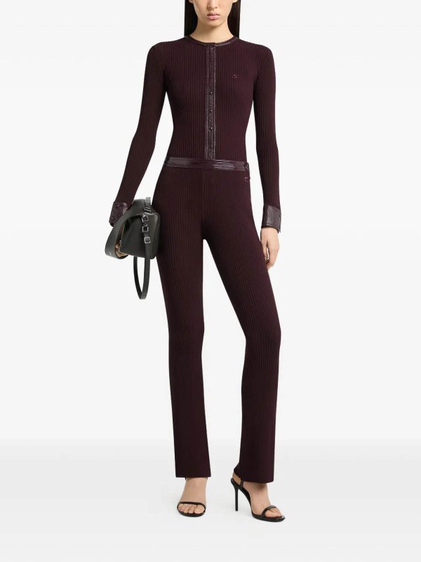 Courreges: casual trousers online - Ribbed Trousers