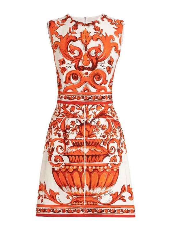 DOLCE & GABBANA: ニーレングスドレス - 膝丈ドレス - 白