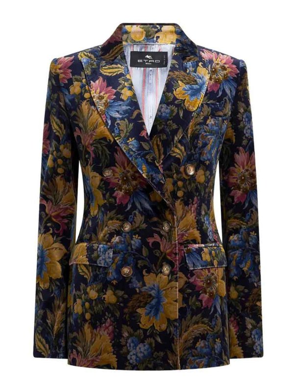 ETRO: Blazer - Blazer - Azul