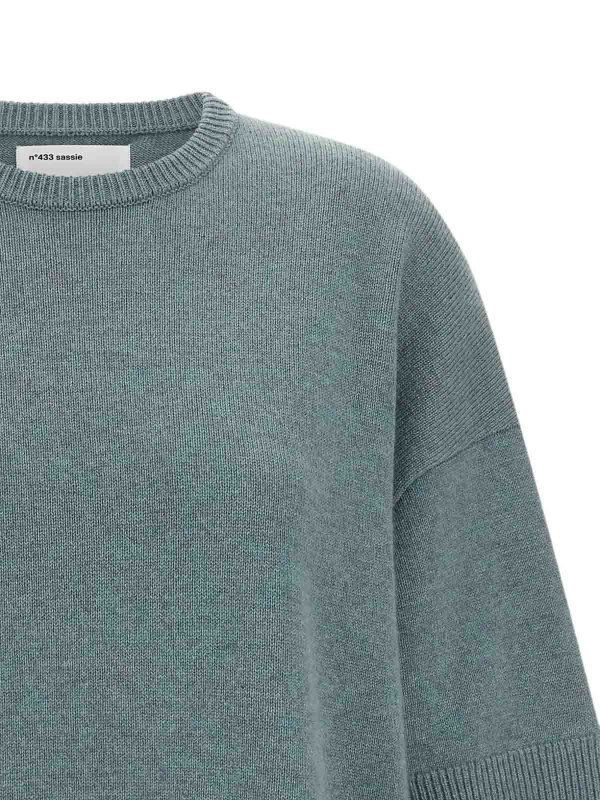 クルーネック - 緑 shop online: EXTREME CASHMERE