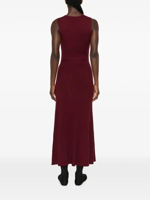膝丈ドレス - ダークレッド shop online: GABRIELA HEARST