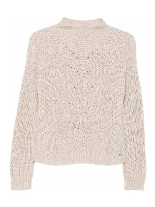 HERNO: Pull col rond - Pull Col Rond - Beige
