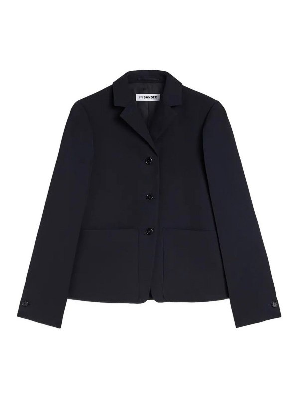 JIL SANDER: Blazer - Blazer - Azul