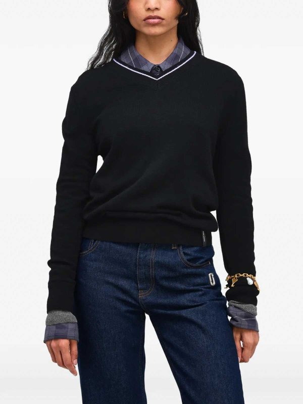 MARC JACOBS: クルーネック online - クルーネック - 黒