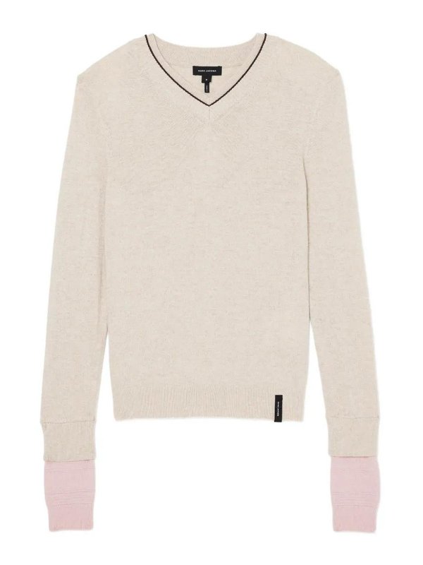 MARC JACOBS: Pull col rond - Pull Col Rond - Beige