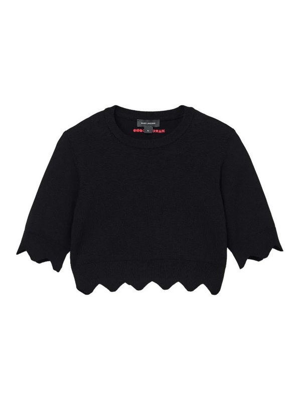 MARC JACOBS: Strickpullover mit Rundhalsausschnitt - Rundhalspullover - Schwarz