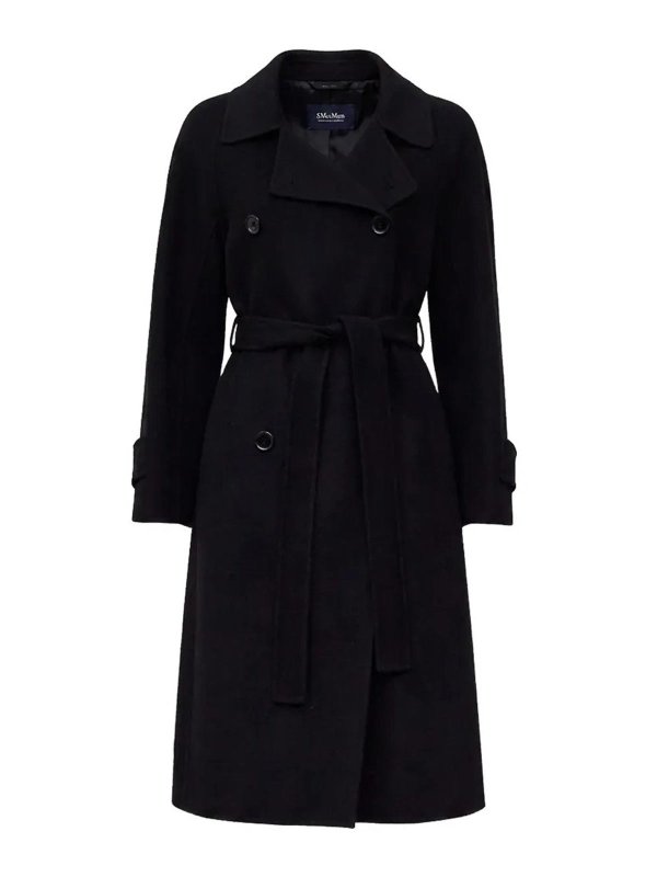 Max Mara: Abrigos semilargos - Abrigo Midi - Negro