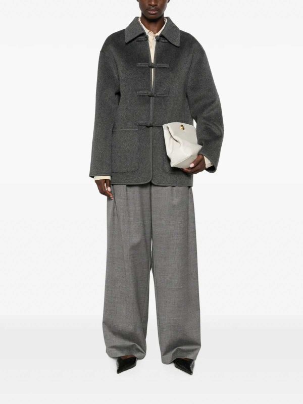 ROHE: casual jackets online - Double-Faced Wool Pankou Closure Jacket