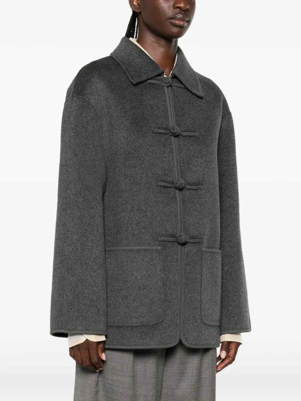 The Best Shops ROHE: casual jackets - Double-Faced Wool Pankou Closure Jacket