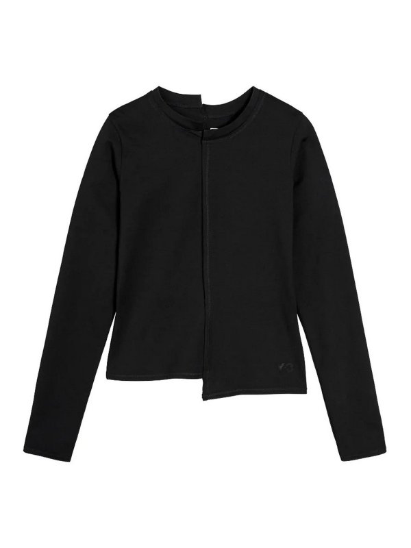 Y-3: Camisetas - Camiseta - Negro