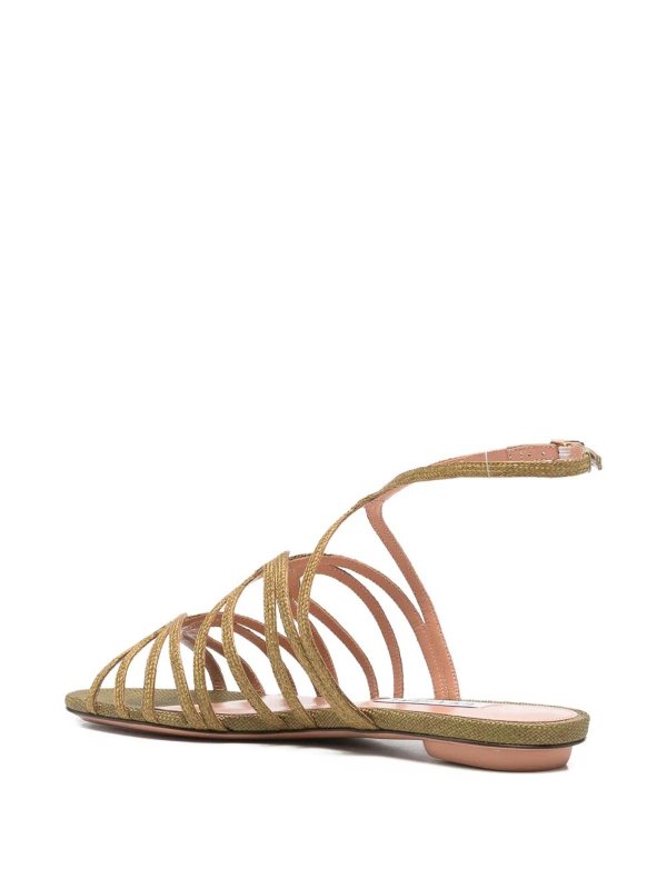 フラットシューズ - 緑 shop online: Aquazzura