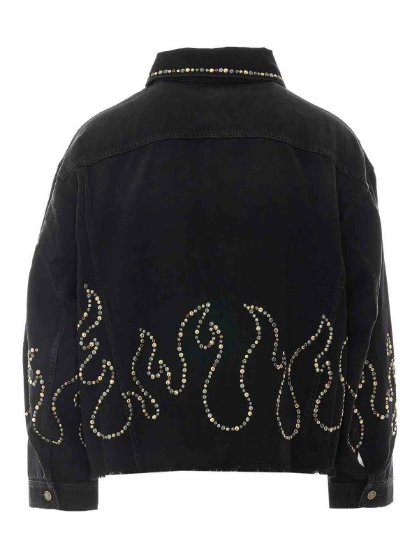 AMIRI: casual jackets online - Studs Flames Trucker Jacket