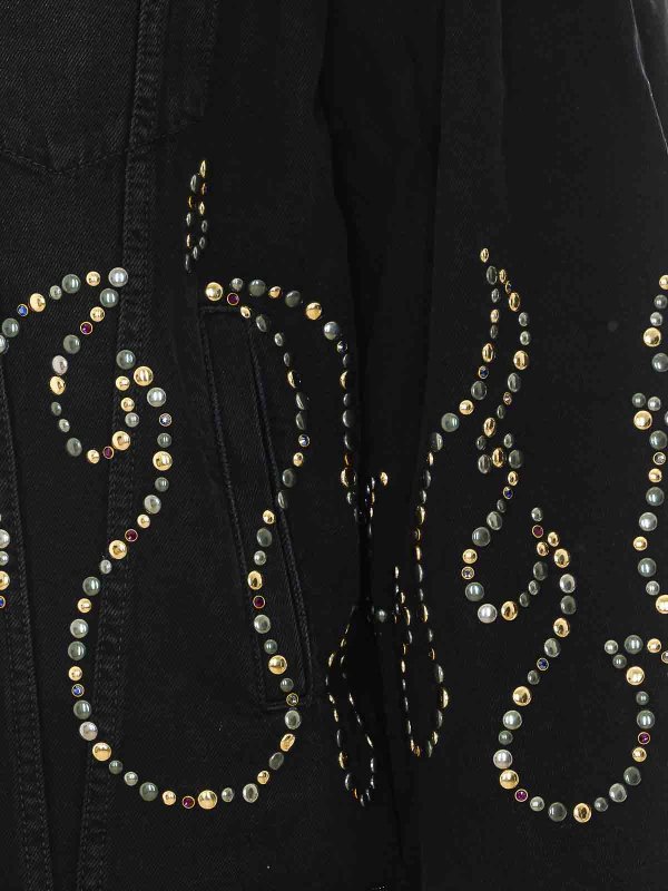 The Best Shops AMIRI: casual jackets - Studs Flames Trucker Jacket