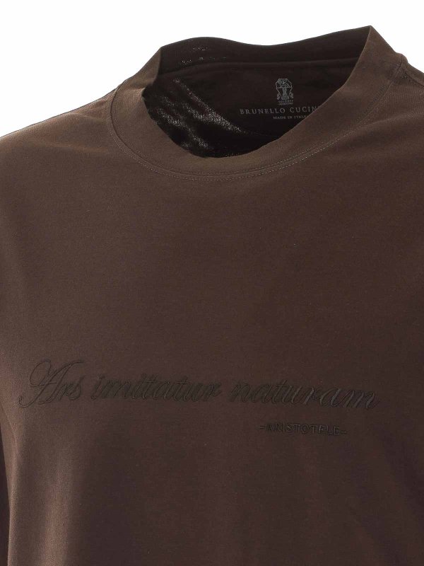 The Best Shops BRUNELLO CUCINELLI: T-shirts - T-Shirt - Braun