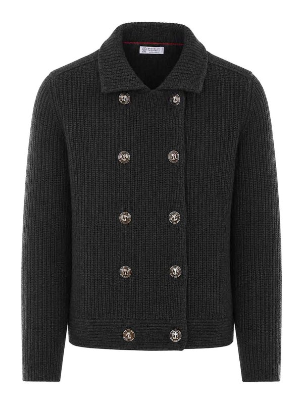 BRUNELLO CUCINELLI: Cardigans - Cardigan - Grau