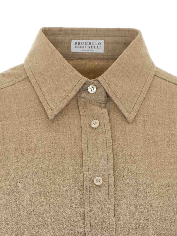 Hemd - Beige shop online: BRUNELLO CUCINELLI