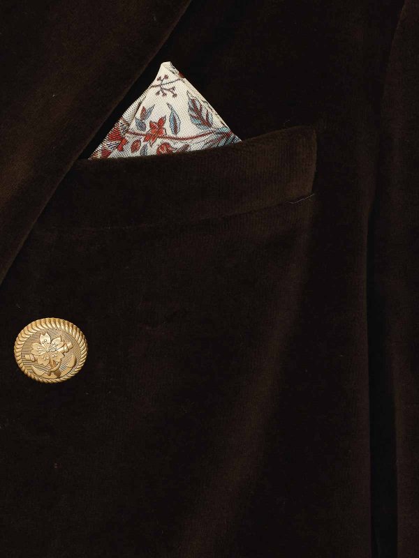 The Best Shops CIRCOLO 1901: casual jackets - Double Breasted Button Velvet Jacket