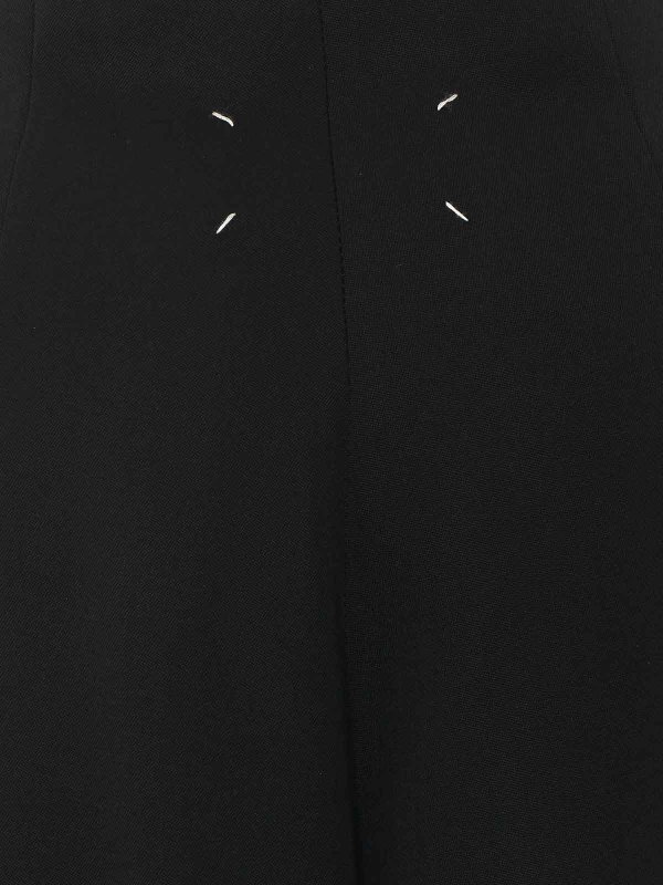 The Best Shops Maison Margiela: ニーレングススカート＆ミディ丈 - 膝丈/ミディスカート - 黒