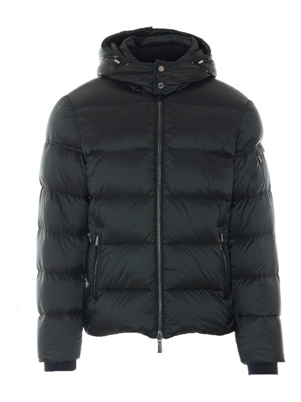 MOORER: padded jackets - Forest Green Brett Down Jacket