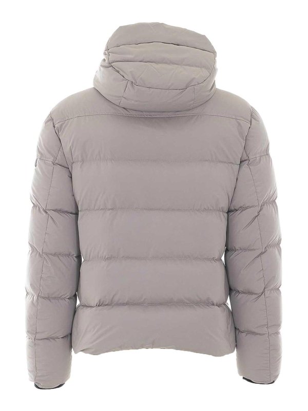 MOORER: padded jackets online - Marmo Grey Brett Down Jacket