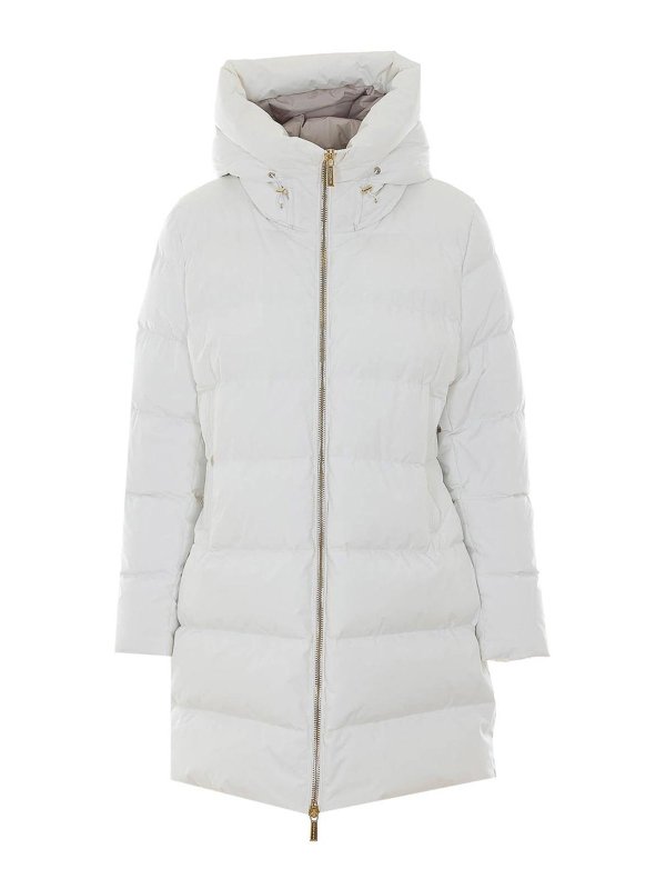 MOORER: padded jackets - White Klie Down Jacket