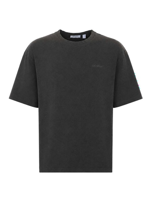 OFF-WHITE: T-shirts - T-Shirt - Schwarz