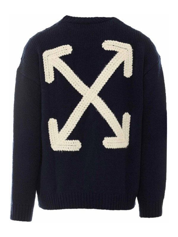 OFF-WHITE: クルーネック online - クルーネック - ブルー