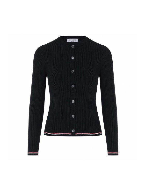 THOM BROWNE: Cardigans - Cardigan - Noir