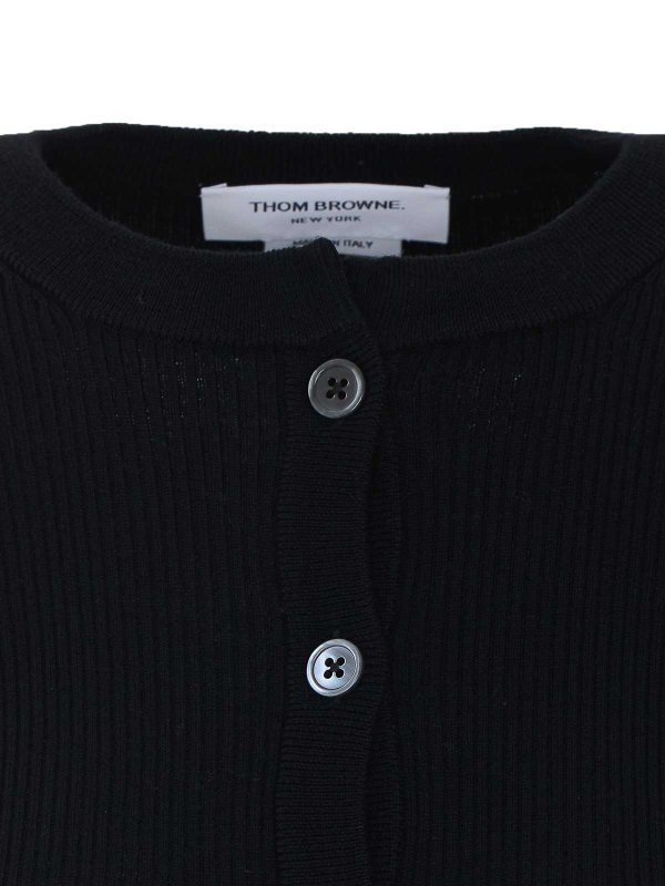 Cardigan - Noir shop online: THOM BROWNE