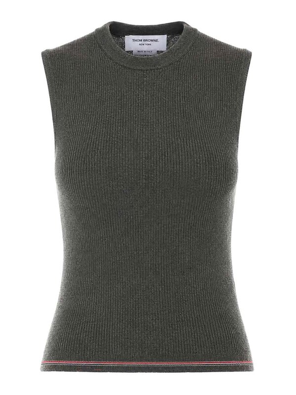 THOM BROWNE: Tops und Tank Tops - Top - Grau