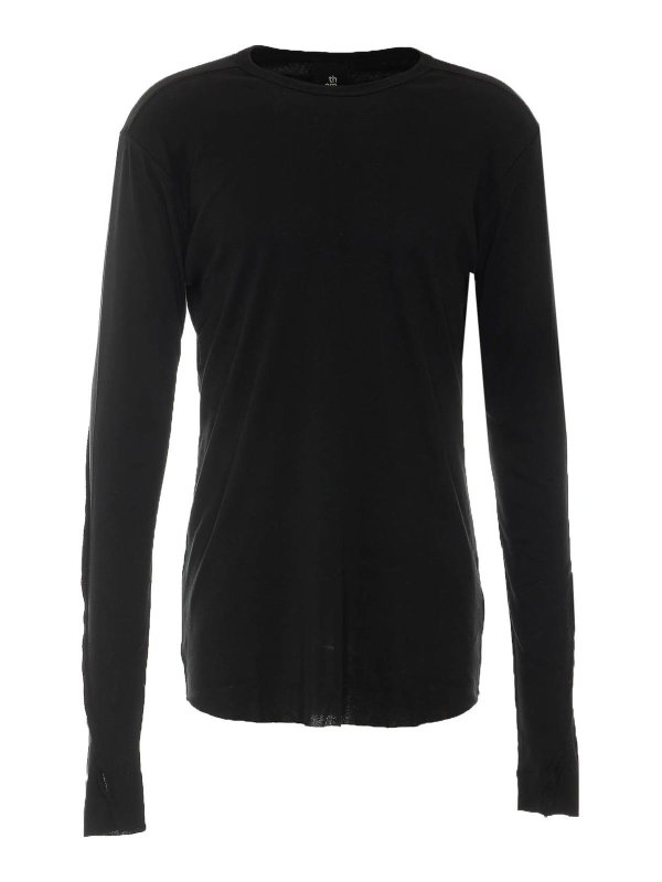 THOM KROM: Pull col rond - Pull Col Rond - Noir