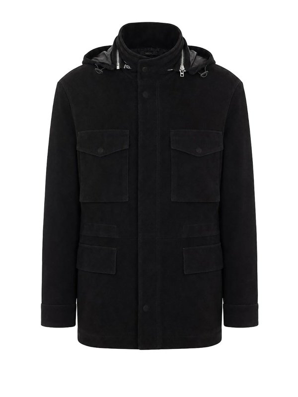 TOM FORD: leather jacket - Black Suede Jacket