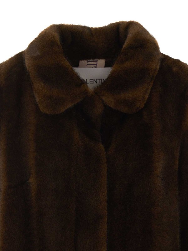 毛皮/ムートンコート - ブラウン shop online: VALENTINI 1972